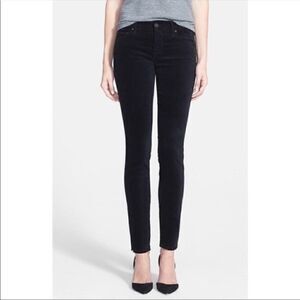 MOTHER THE VAMP MY LIFE AS A SNOW BUNNY BLACK VELVET JEANS SIZE 27 EUC!